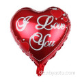 reine Farbe Liebe rotes Herz Aluminium Folien Ballons
